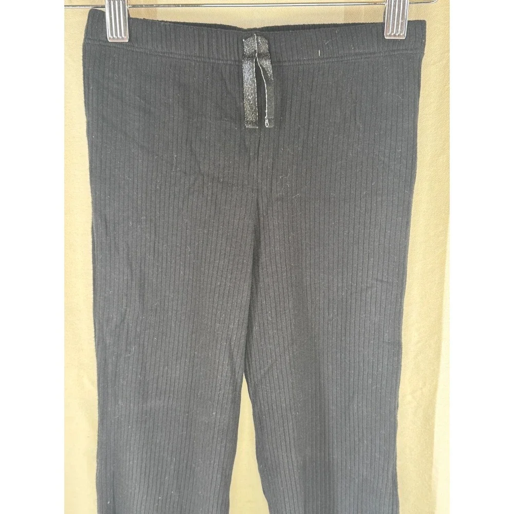 Calvin Klein Jeans Girls Pants 6X Black Ribbed Knit Pull-On Lounge NWOT